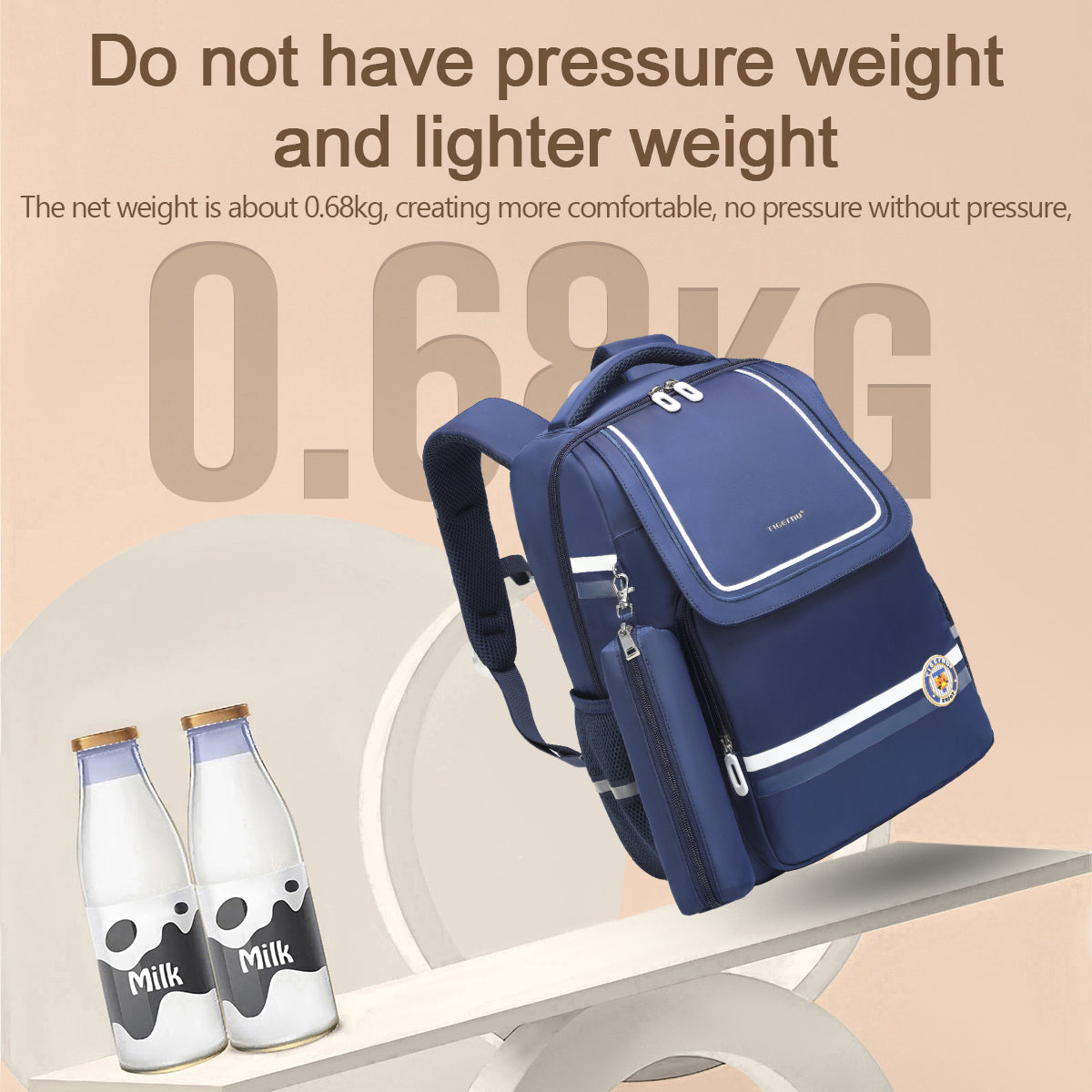 Tigernu T-B9037 light weight reflective stripe bag school backpacks stylish student backpack