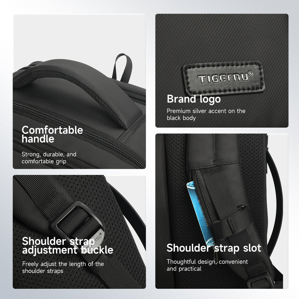 Mochila Tigernu de gran capacidad para hombre, impermeable, para viajes, senderismo, portátil, de 14 a 15,6 pulgadas