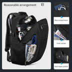 Capacity display diagram of black backpack model T-B3221A