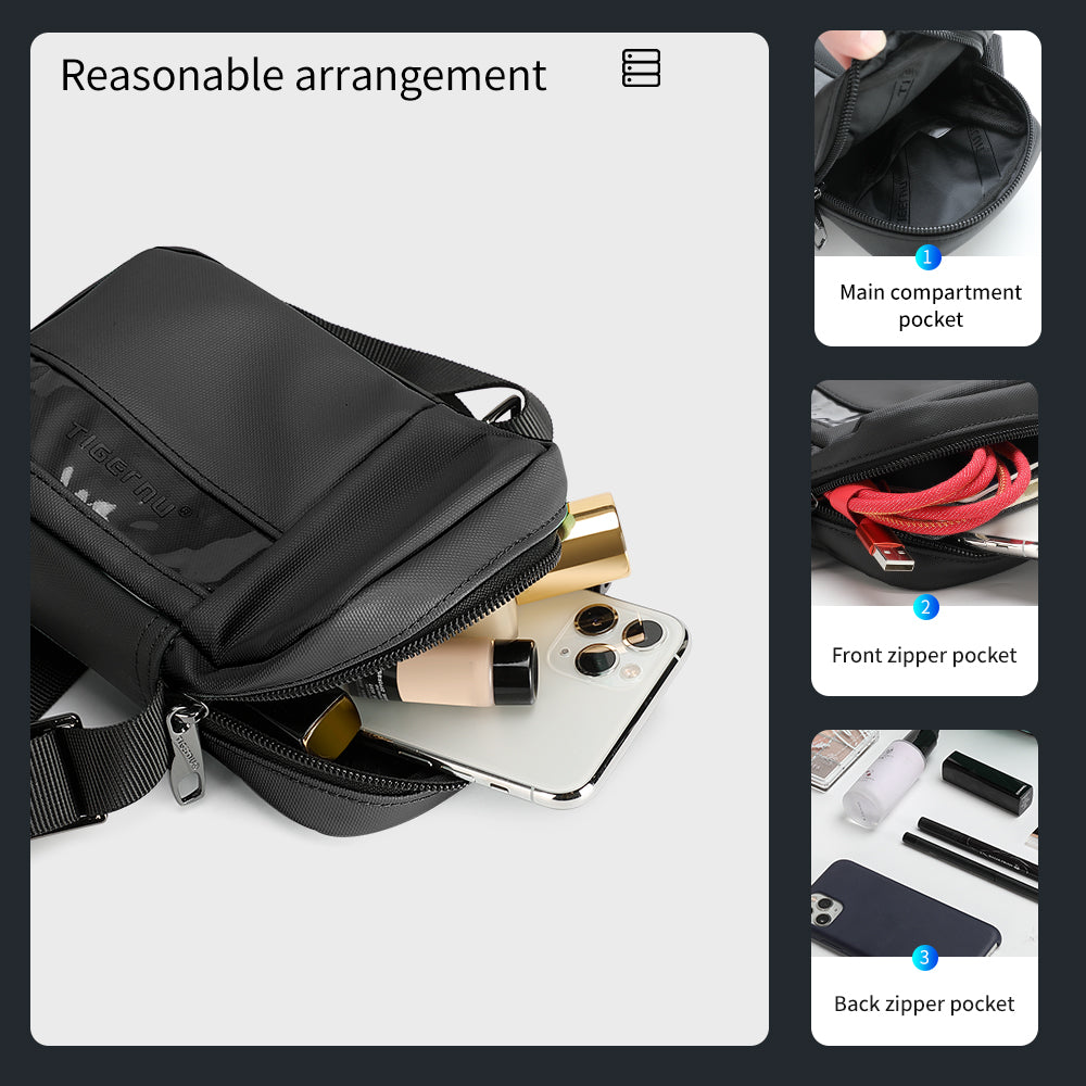 Capacity display diagram of messenger bag model T-S8135