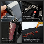 Detailed display of the black backpack model T-B3090