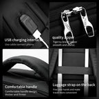 Detailed display of the black backpack model T-B3585