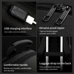 Detailed display of the black backpack model T-B3928