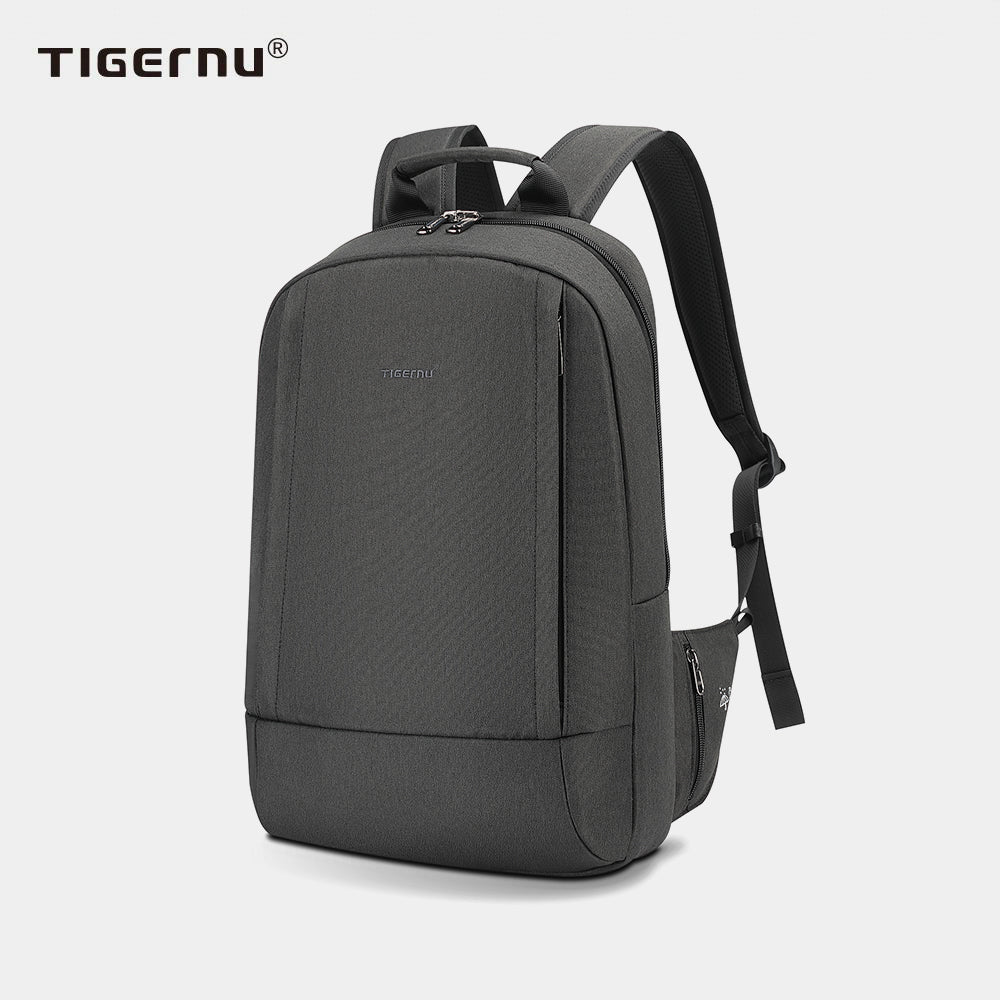 Side view of the black backpack model T-B3928