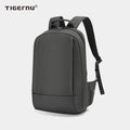 Side view of the black backpack model T-B3928