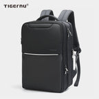 Side view of the black backpack model T-B3983