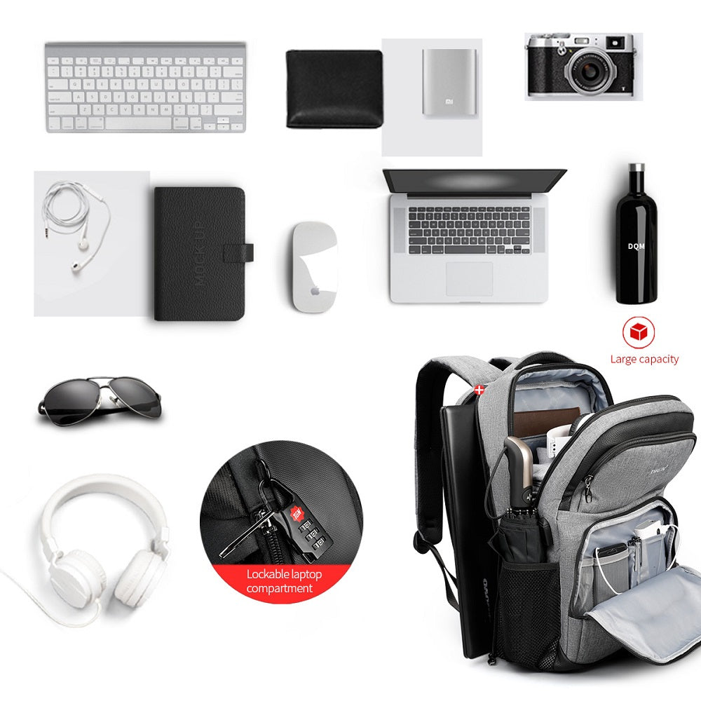 Clearance 15.6inch Laptop Backpack With Free Padlock Oxford Waterproof Men School Backpacks USB Charging Backpack Bag For Travel