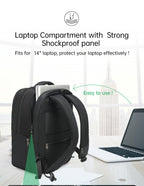Tigernu new men's large capacity backpack, anti-theft design, 14 inch, laptop backpack, high quality, waterproof man's schoolbag