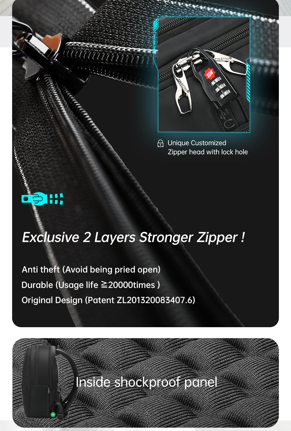 Tigernu new men's large capacity backpack, anti-theft design, 14 inch, laptop backpack, high quality, waterproof man's schoolbag