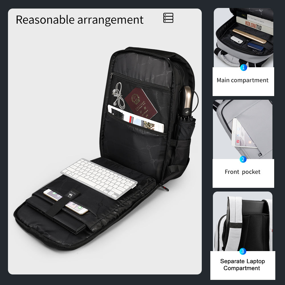 The capacity display of the black backpack model T-B3140