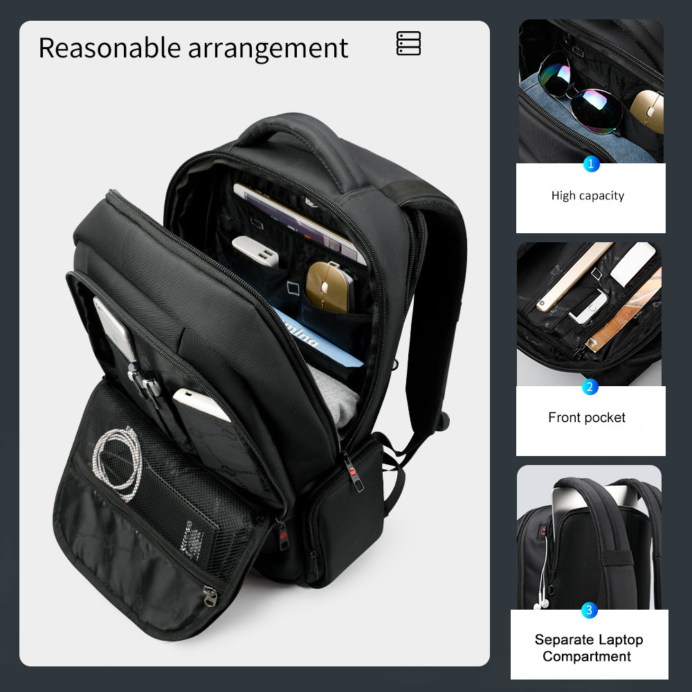 The capacity display of the black backpack model T-B3143 usb