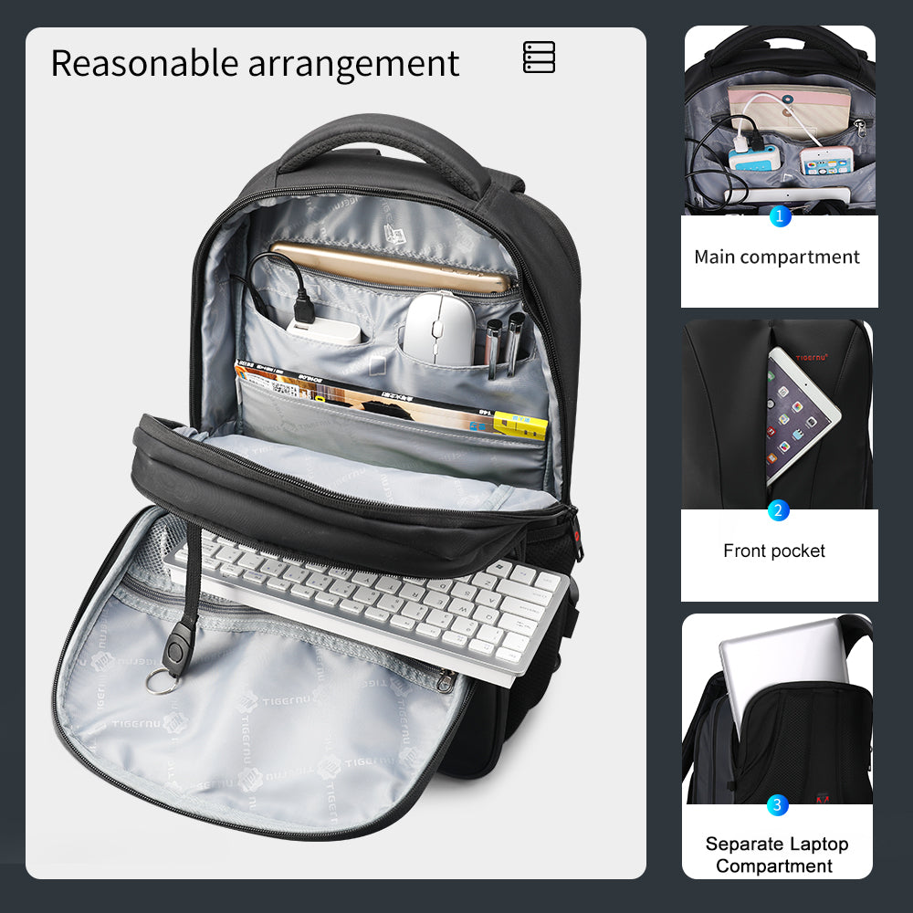 The capacity display of the black backpack model T-B3220