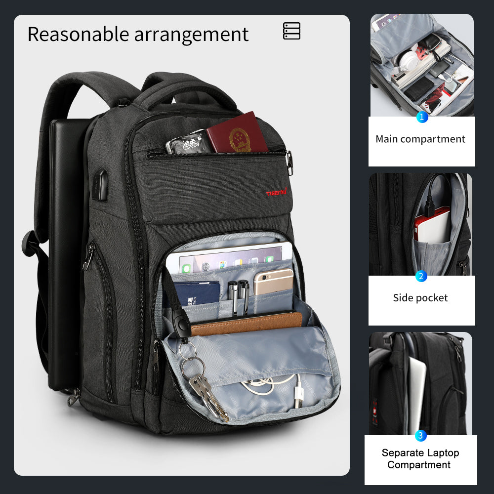 The capacity display of the black backpack model T-B3242