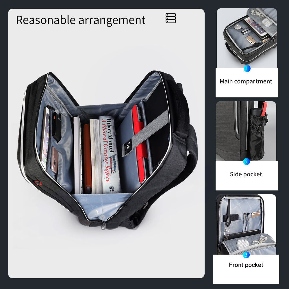 The capacity display of the black backpack model T-B3331A