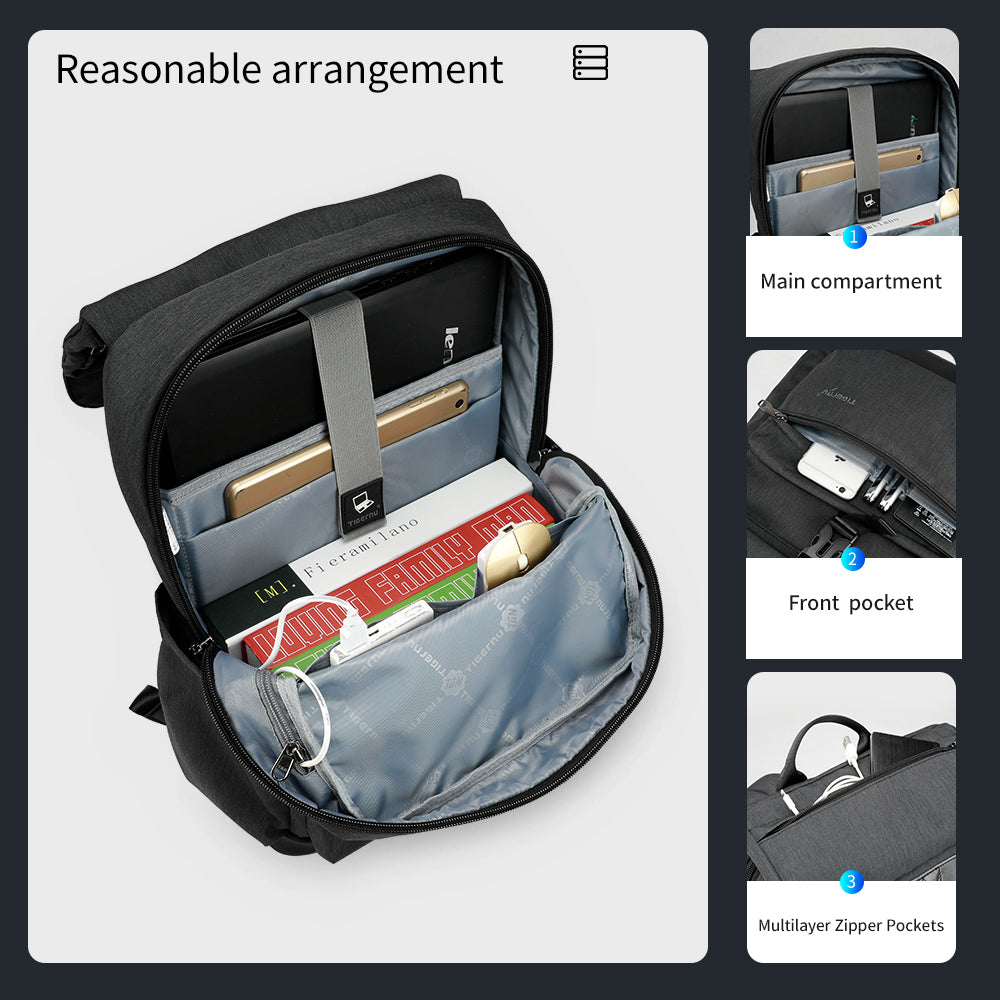 The capacity display of the black backpack model T-B3513