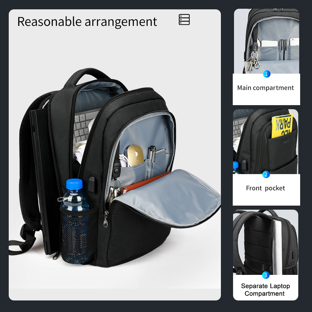 The capacity display of the black backpack model T-B3515