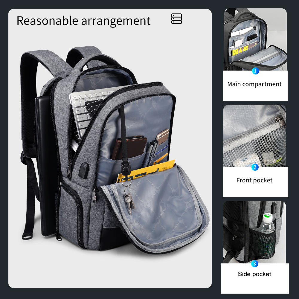 The capacity display of the black backpack model T-B3533