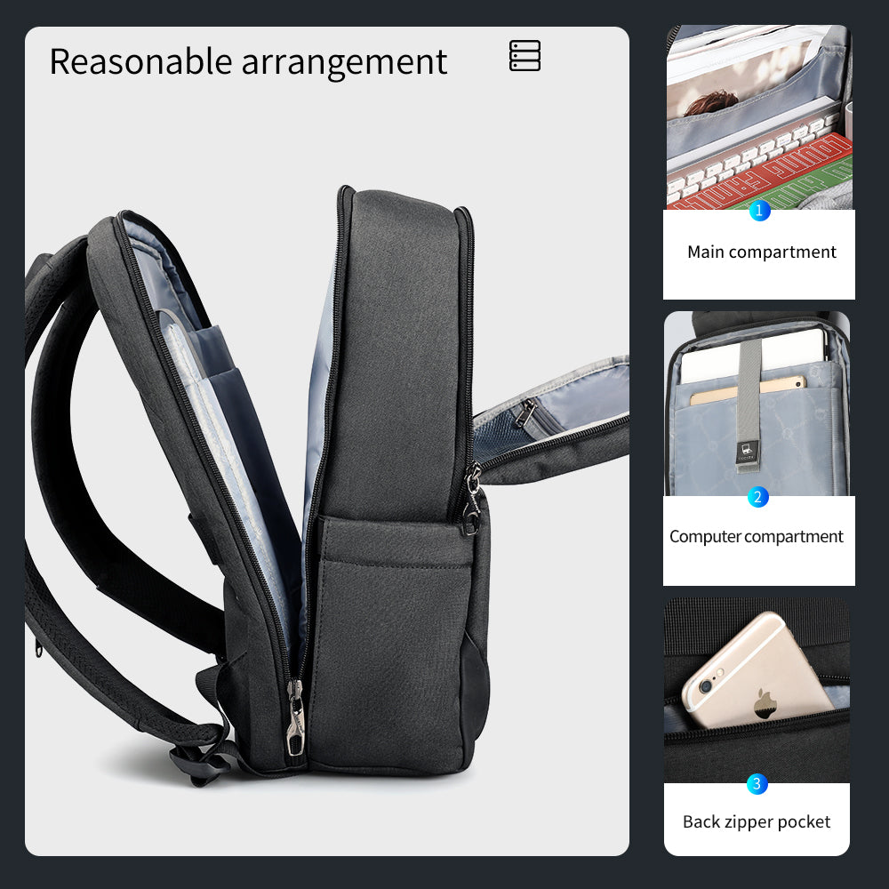 The capacity display of the black backpack model T-B3601