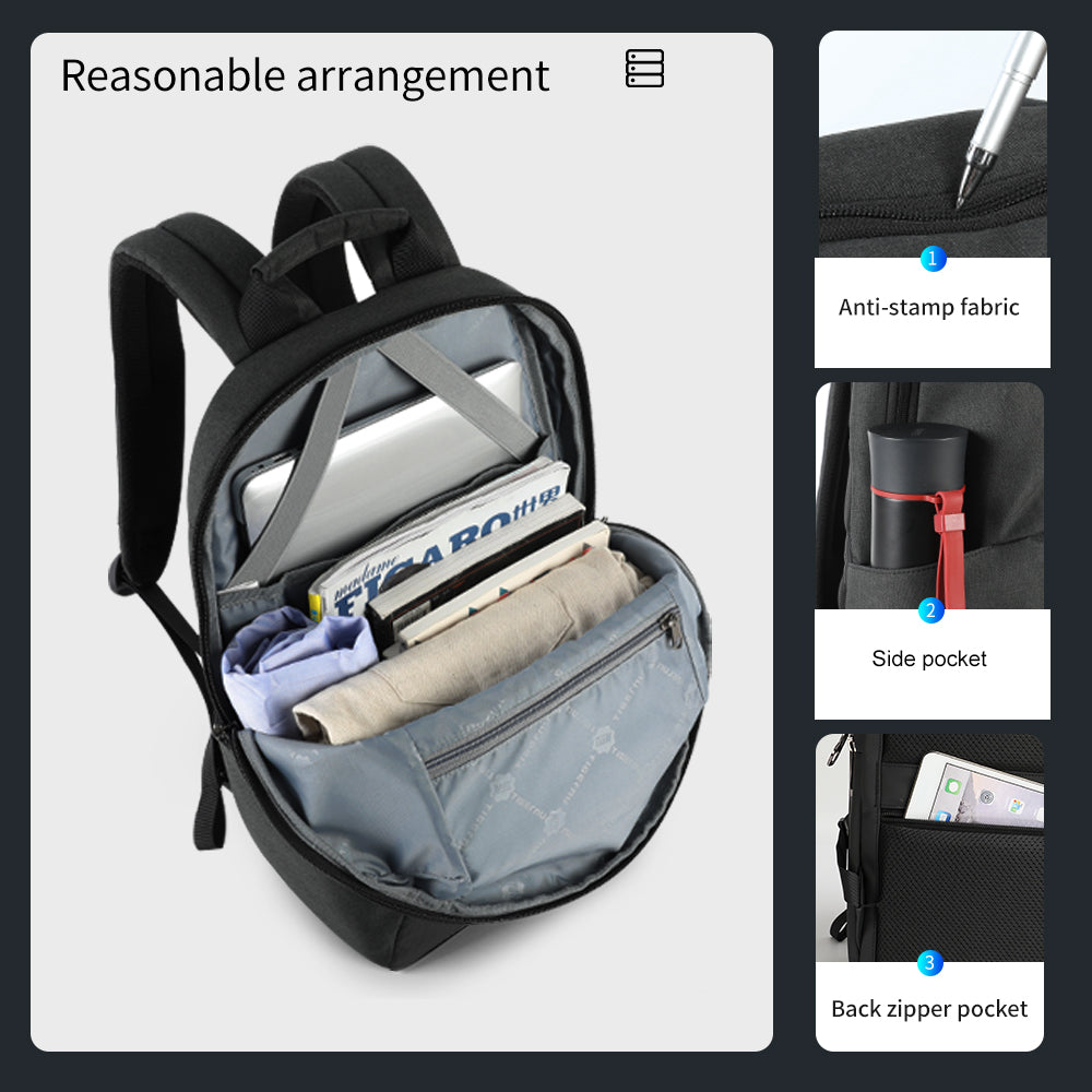 The capacity display of the black backpack model T-B3911