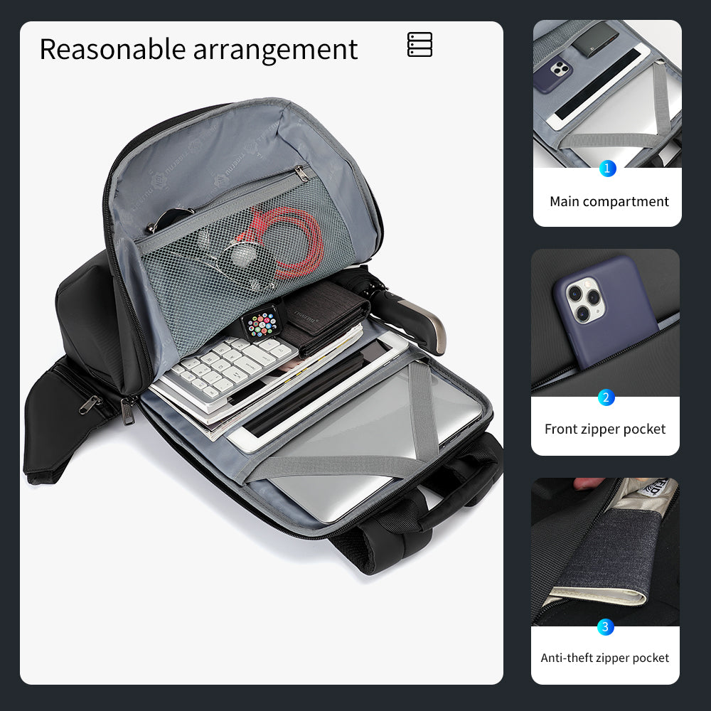 The capacity display of the black backpack model T-B3933