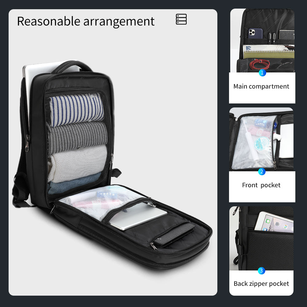 The capacity display of the black backpack model T-B3982