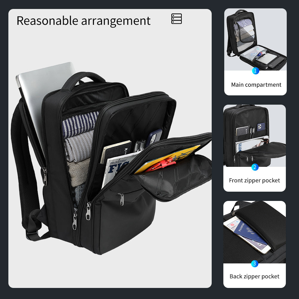 The capacity display of the black backpack model T-B3983