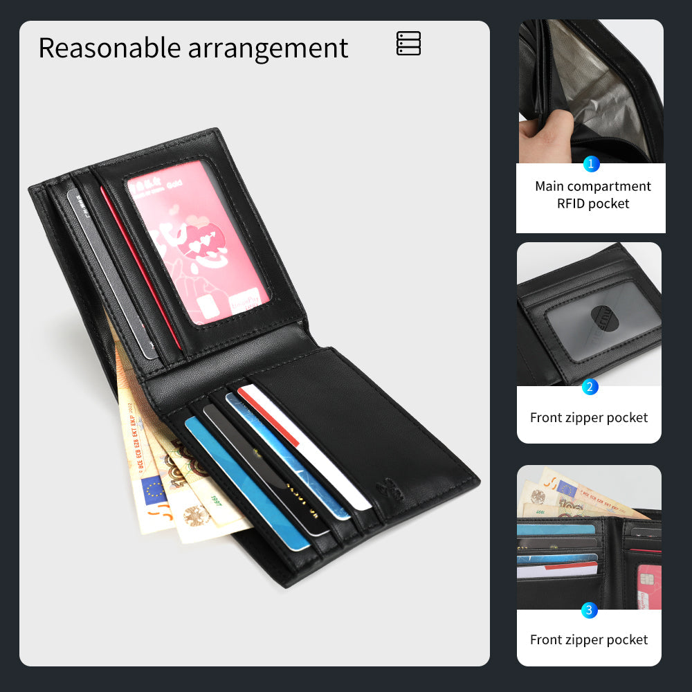 The capacity display of the black wallet model T-S8006