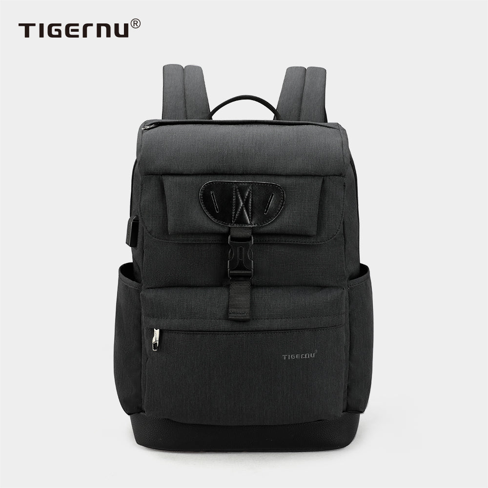 The front view of the black Backpack model T-B3513