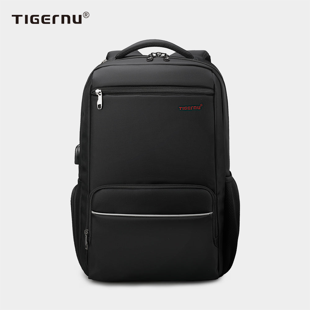 The front view of the black backpack model T-B3319