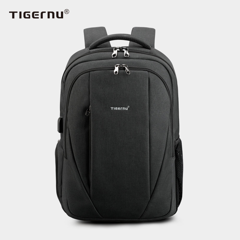 The front view of the black backpack model T-B3399