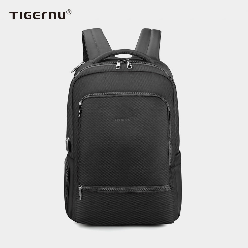 The front view of the black backpack model T-B3585