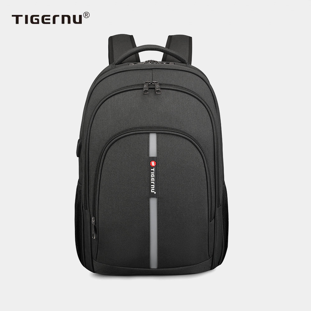 The front view of the black backpack model T-B3893