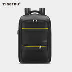 The front view of the black backpack model T-B3966