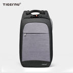 The front view of the grey backpack model T-B3335