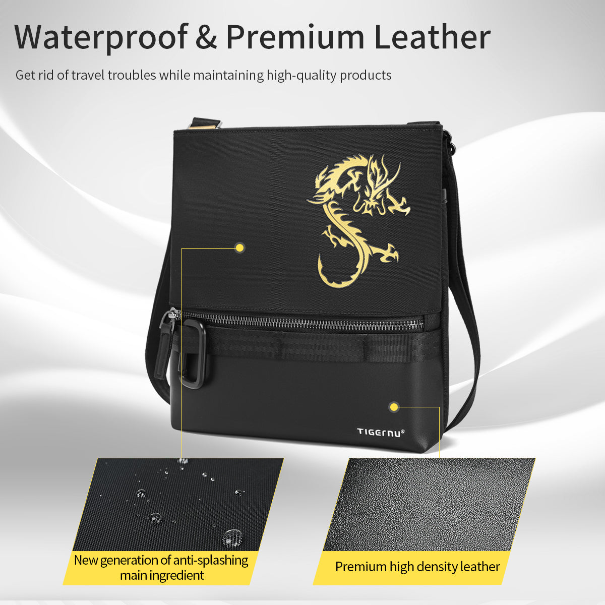 Tigernu 	T-S8222S Lifetime warranty, tigernu Chinese Style fashion Shoulder Bag, dragon series travel bag
