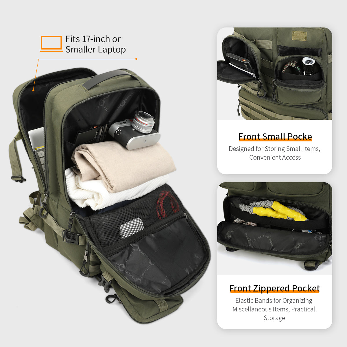 TIGERNU T-B9007B Mountaineering Camping Adventure Multifunctional 28L Large Capacity Travel Laptop Backpack