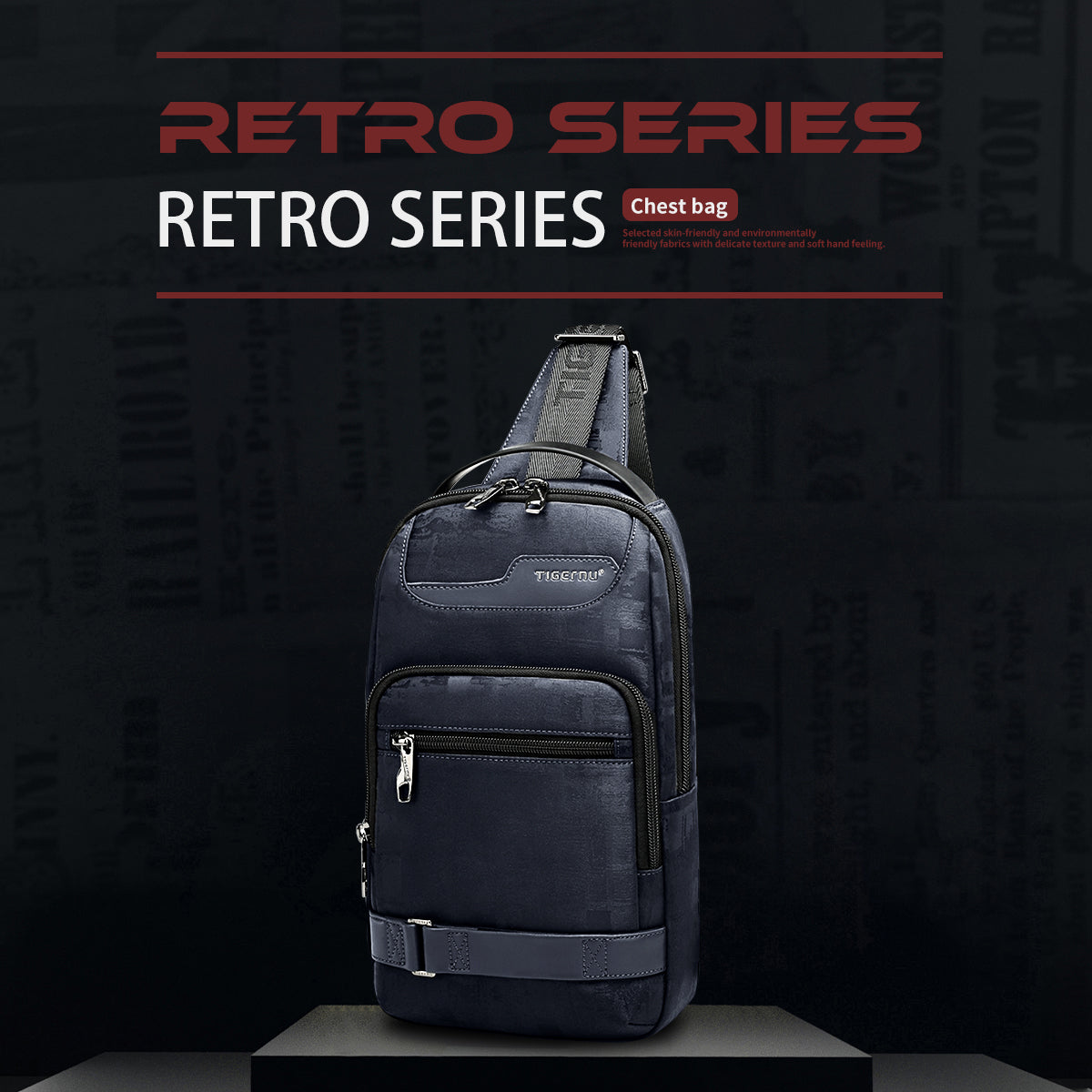 Tigernu Retro Series Crossbody Bag Chest Bag Casual 7.9" iPad Shoulder Bag