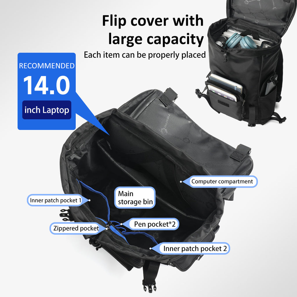 Tigernu School Backpacks For Men Bags For Removable With Shoulder Bags 14inch Laptop Backpacks Women Travel Backpack Bags Male