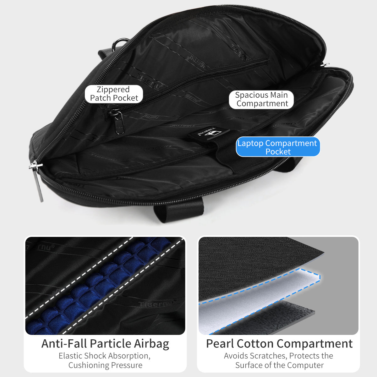 Tigernu Women Briefcase Bags For Men 14 15.6inch Laptop Bag Folder For Documents Bags For Women Female Handbag Suitcase Business