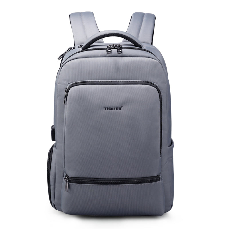 Tigernu Water Repellent Nylon Anti theft 22L Men 15.6 inch Laptop Backpack Bag USB Charging Travel Male Mochila Solid Schoolbags