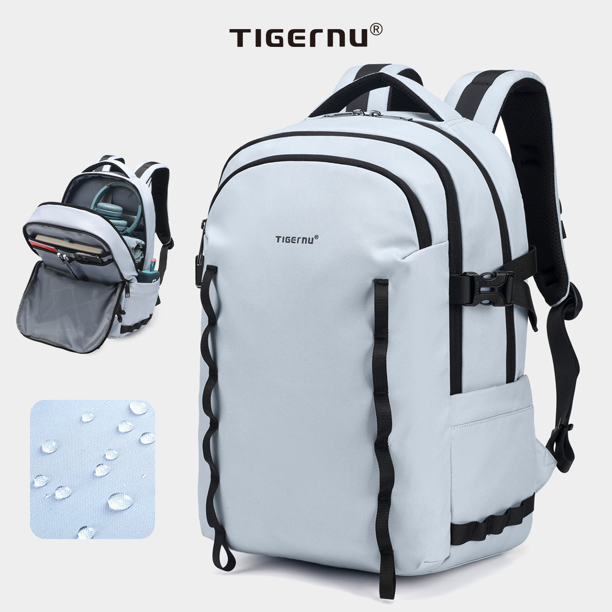 Tigernu School Backpacks For Men Bags For Travel Backpacks Women Nylon Bags For School Knapsack Girls 15.6 Laptop Backpacks Male