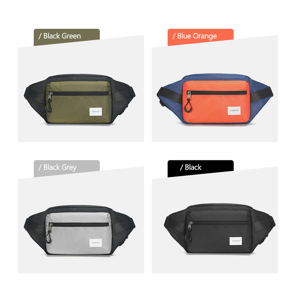igernu T-S8621 men waterproof fashion belt fanny waist bag money clip shoulder daily chest bag