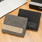 Tigernu, new men's leather short wallet, ultra-thin small wallet, casual men's wallet with card slot, coin wallet, men's wallet, men's mini bag