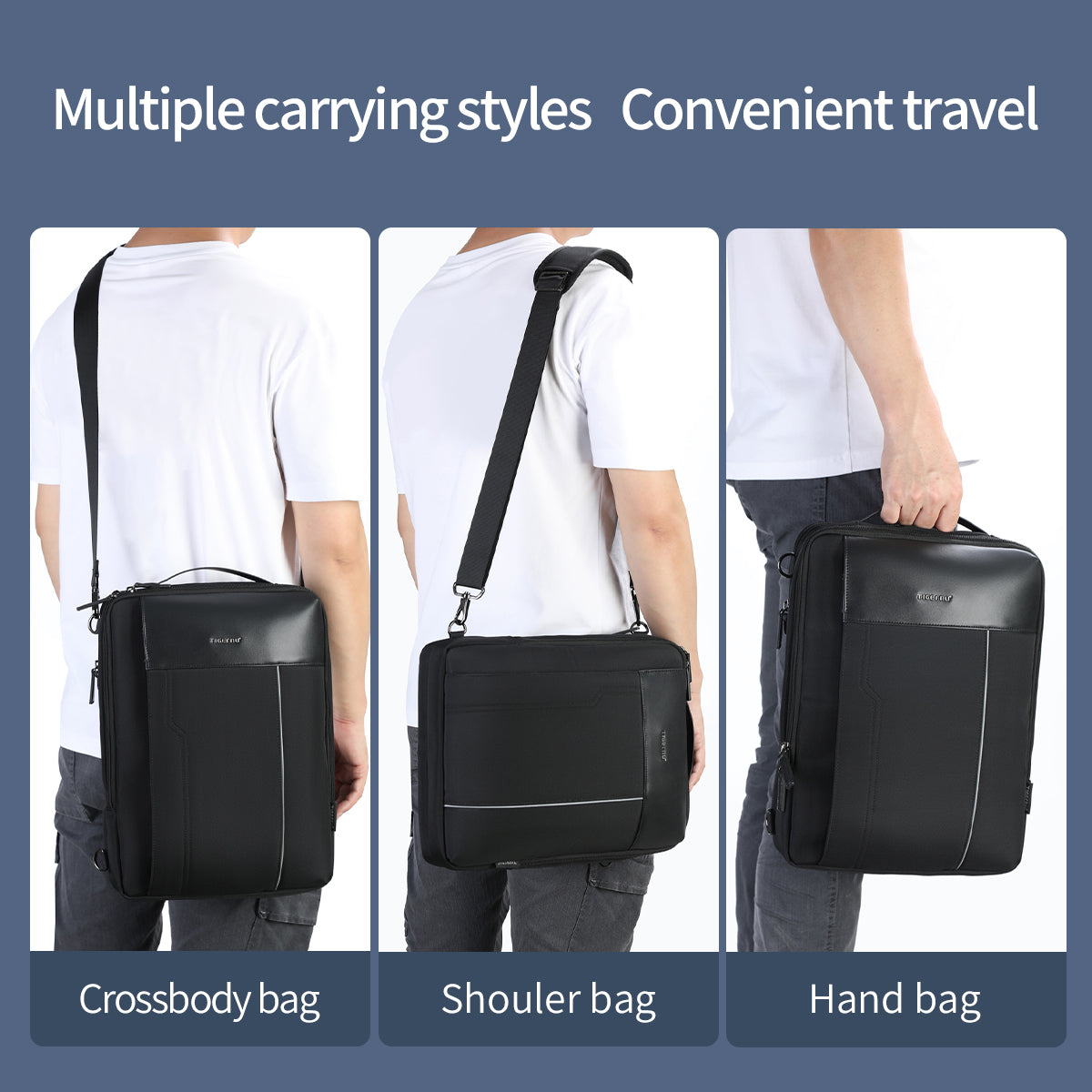 Lifetime warranty, business men's shoulder bag 15.6 inch laptop, fashion travel mini shoulder bag, shoulder bag, sling, classic series