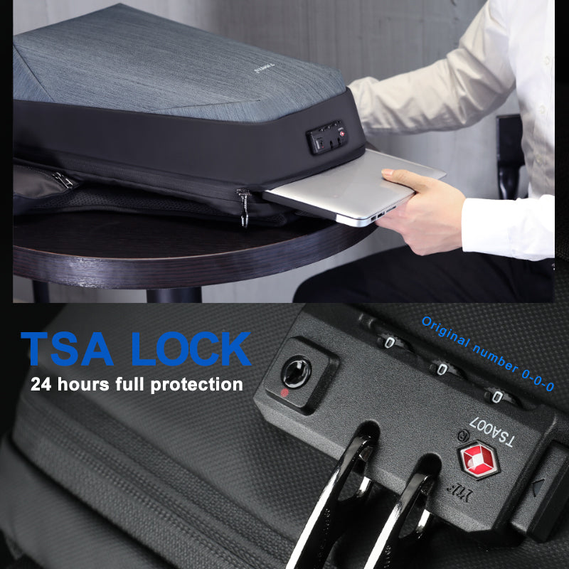 Mochila antirrobo Tigernu para portátil de 15,6 pulgadas, para hombre, de gran capacidad, con carga USB, ideal para negocios y con bolsos de regalo. 