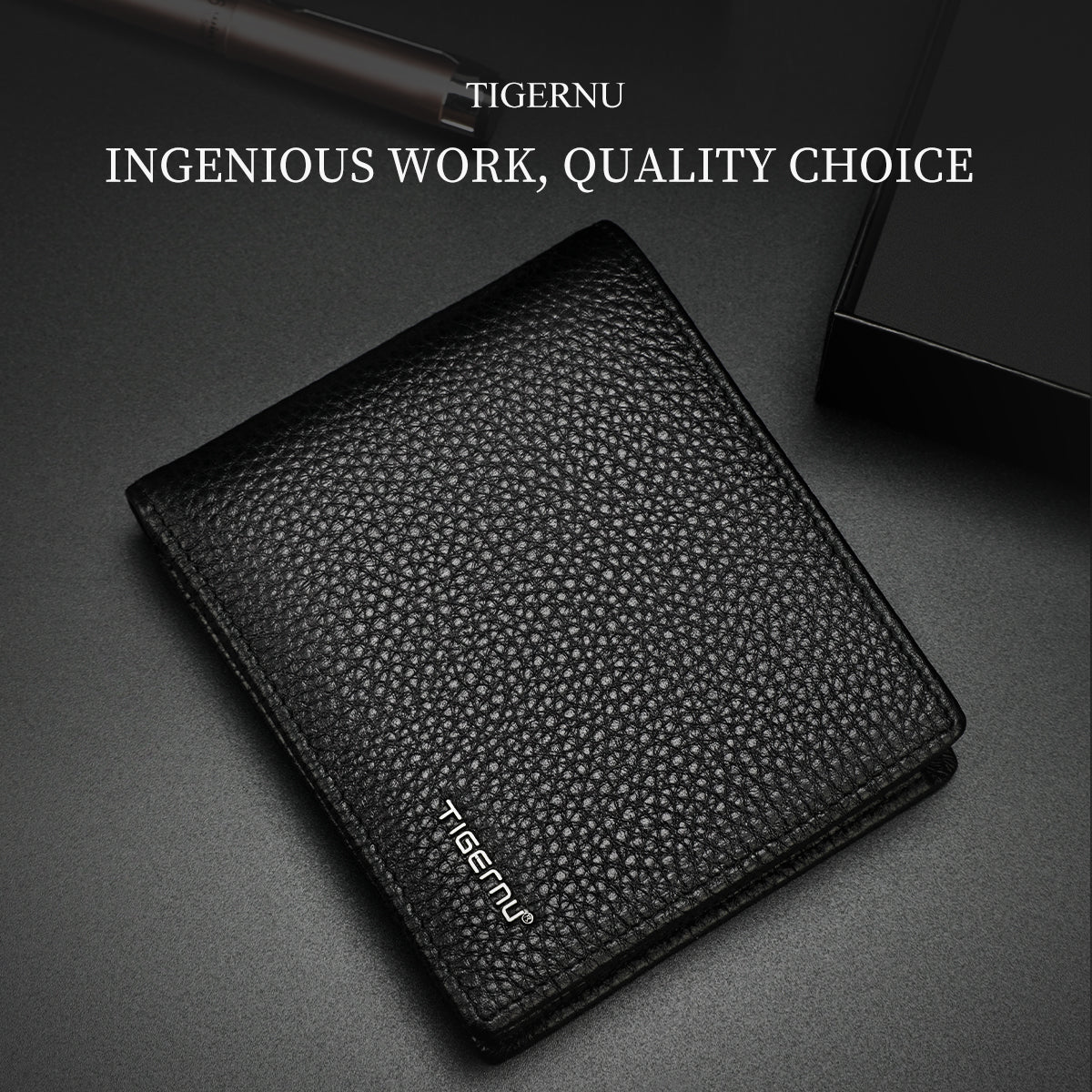 Men's Tigernu wallet 100% leather, designer card wallet, men's wallet, luxury high-quality wallet