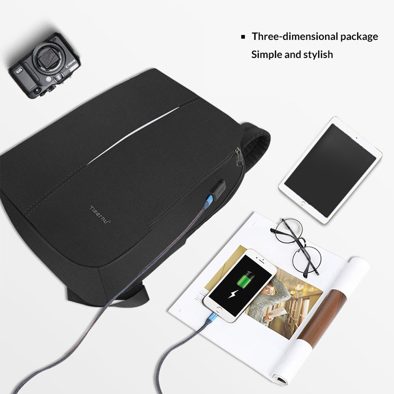 Tigernu backpack for men and women, fashionable casual lightweight laptop backpack, with USB charging, backpack, student luggage