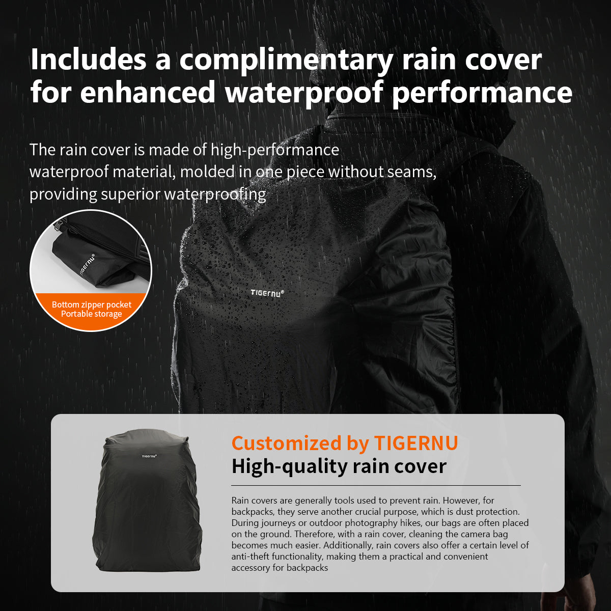 Mochilas Tigernu para hombre, mochilas para cámara, mochilas para portátiles de 14 y 15,6 pulgadas, mochilas para drones, funda impermeable, mochilas de viaje, mochilas 