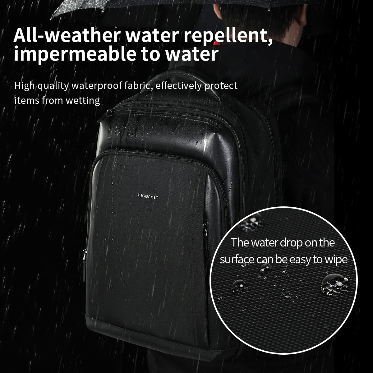 Double layer men's backpack, lifetime warranty, laptop backpack 15.6 inches, travel bag, designer men's backpack, classic series