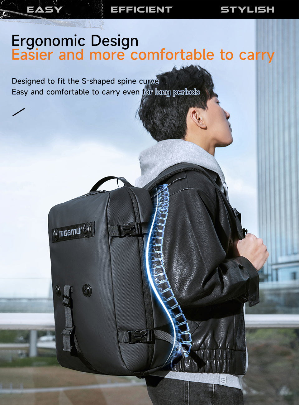 Tigernu brand new T-B9836 Large capacity Charging Port Detachable Style Multi-functional Backpack